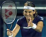 Arantxa Sanchez-Vicario of Spain reacts after missing a shot against Sandrine Testud of France