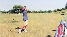 A nine-hole golf course in Manesar