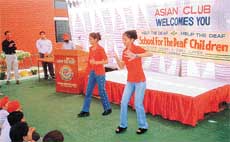 Students present a cultural programme 