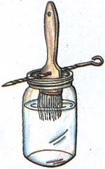 Don’t rest a brush on a jar bottom