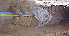 About three dozen bombs found during digging at Shahzadpur in Ambala. 
