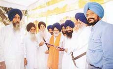 Mr Charanjit Singh Atwal, Speaker, Punjab Vidhan Sabha, was honoured by party workers at Kohara village on Monday.