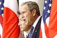President George W. Bush and Japanese Prime Minister Junichiro Koizumi.