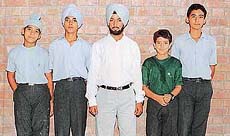 The team of St Stephens School, Sector 45, which won the UT Inter-School Lawn Tennis Meet.