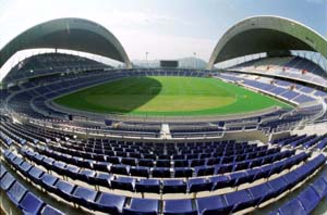 Kwangju World Cup Stadium, still under construction which will open in November, is seen in Kwangju city, about 320 km southwest of Seoul on Thursday. 