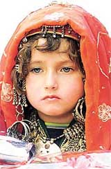 A Kashmiri schoolgirl
