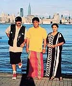 The photographer with Arjuna Ranatunga and his wife in New York