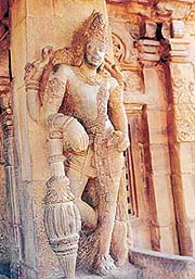 A richly adorned dvarpala