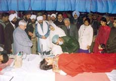 A blood donation camp was organised on the occasion of Bhakti Parv of Sant Nirankari Mission in the Capital on Sunday.