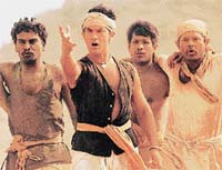 A scene from film Lagaan