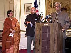 Indian Defence Minister George Farnandes