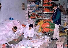 Election material on sale at a shop in Jalandhar for the Assembly election. — PTI photo