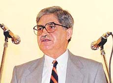 Former Chief of Army Staff, General V.P. Malik, delivers a lecture on Cross-border terrorism: Challenges before India at Panjab University on Monday.
