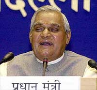 Mr Atal Behari Vajpayee addresses at the Prime Minister's Shram Awards-2000