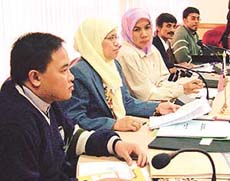 Foreign delegates at a seminar on “National Youth Policy-ASIA consultation” at CYP ASIA Centre, Sector 12, Chandigarh on Tuesday.