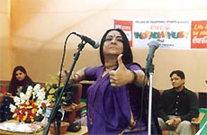 Ms Yamini Krishnamurthy performs at the Indradhanush, a two-day festival organised by the College of Vocational Studies.