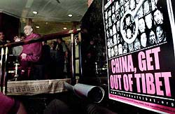 Tibet's exiled spiritual leader, the Dalai Lama, speaks during a Press conference