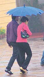 Wet-weather valentines.