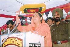 Lehragaga Congress candidate Rajinder Kaur Bhattal