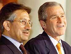 US President George W. Bush and Pakistan President Gen. Pervez Musharraf