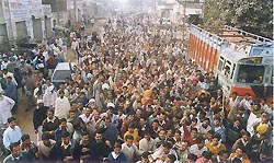 Residents of Gidderbaha blocked traffic 