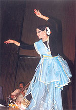 Noted danseuse, Padma Shree Shovana Narayan, performing at a cancer awareness function, organised by the Indian Cancer Society at India Habitat Centre.