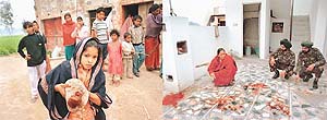 Scenes following robberies at Preet Nagar Colony and Gazipur village along the Chandigarh-Ambala highway on Wednesday.