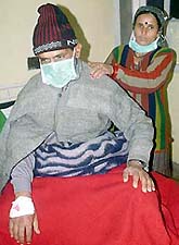 A patient suffering from plague