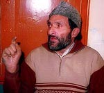 Ghulam Mohammad Lone talking to The Tribune