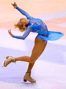 Figure skater Maria Butyrskaya of Russia performs her short program routine