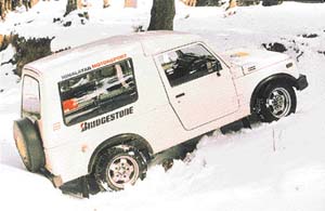 Avoid braking the car while going on a snow-covered road 