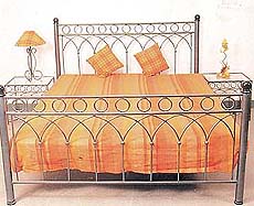 Despite its delicate appearance, wrought iron furniture is sturdy