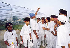 Gurcharan Singh imparts the basic lessons of the gentlemans game.
