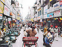 Constricting Chaura Bazar of Ludhiana.