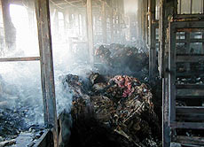 Charred bodies of passengers