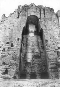 The 175-foot-tall statue of Buddha, built between the fourth and sixth centuries, as it stood before its destruction by the Taliban.