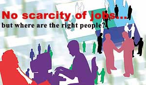 No scarcity of jobs . . .     but where are the right people?