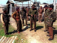 BSF officers inspect the spot
