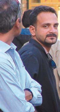 Arshad, brother of Natasha who was found dead at the Hyatt hotel, waits for the second autopsy report at the Safdarjung Hospital in the Capital on Monday.