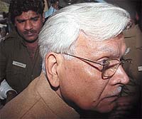 K. Natwar Singh at the Safdarjung Hospital in the Capital on Monday.