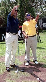 Kapil Dev and Ajay Jadeja