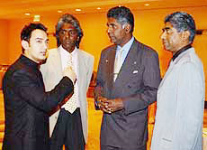 Cine star Amir Khan with Amritraj