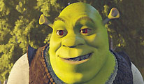 The animated character, Shrek, is seen from the Academy Award-winning animated feature film, Shrek. 
