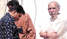 Delhi Mayor Shanti Desai, after losing his Chandni Chowk ward outside a counting centre in the Capital on Wednesday.