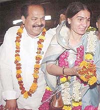 Panna Lal Khairwal and Jaishree Pawar, whose election as the deputy mayor