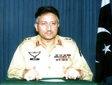 Pakistan President General Pervez Musharraf addresses the nation
