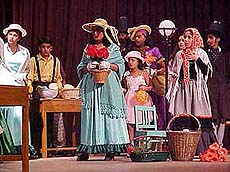 Students of convent Jesus and Mary, Ambala Cantonment, staging 'Oliver'. 