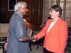 External Affairs Minister Jaswant Singh with US Assistant Secretary of State