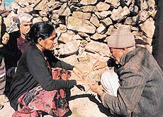 The ‘miracle man’, treating a patient