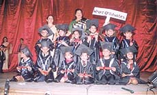 Tiny achievers: The students of Ryan International, Ghaziabad, at the Montessori graduation ceremony.